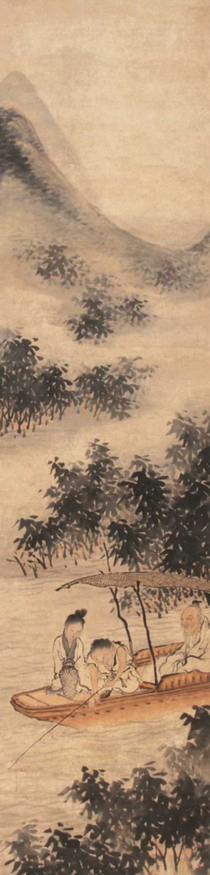 佚名 山水人物 立轴